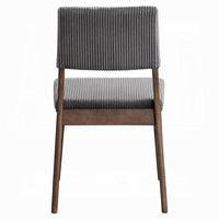 Koen Dining Side Chair Set of 2, Dark Gray Corduroy, Walnut Brown -BM333934