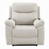 Cheru Power Motion Lift and Recliner Chair with Heated Massage, Ivory  -BM333941