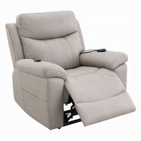 Cheru Power Motion Lift and Recliner Chair with Heated Massage, Gray -BM333942