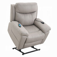 Cheru Power Motion Lift and Recliner Chair with Heated Massage, Gray -BM333942