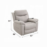 Cheru Power Motion Lift and Recliner Chair with Heated Massage, Gray -BM333942