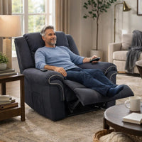 Seru Power Motion Lift and Recliner Chair, Heated Massage, Dark Gray -BM333943