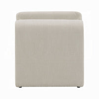 Kami Accent Chair, Curved Open Base, Armless Modern Ivory Boucle -BM333952