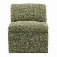 Kami Accent Chair, Curved Open Base, Armless Modern Green Boucle -BM333953