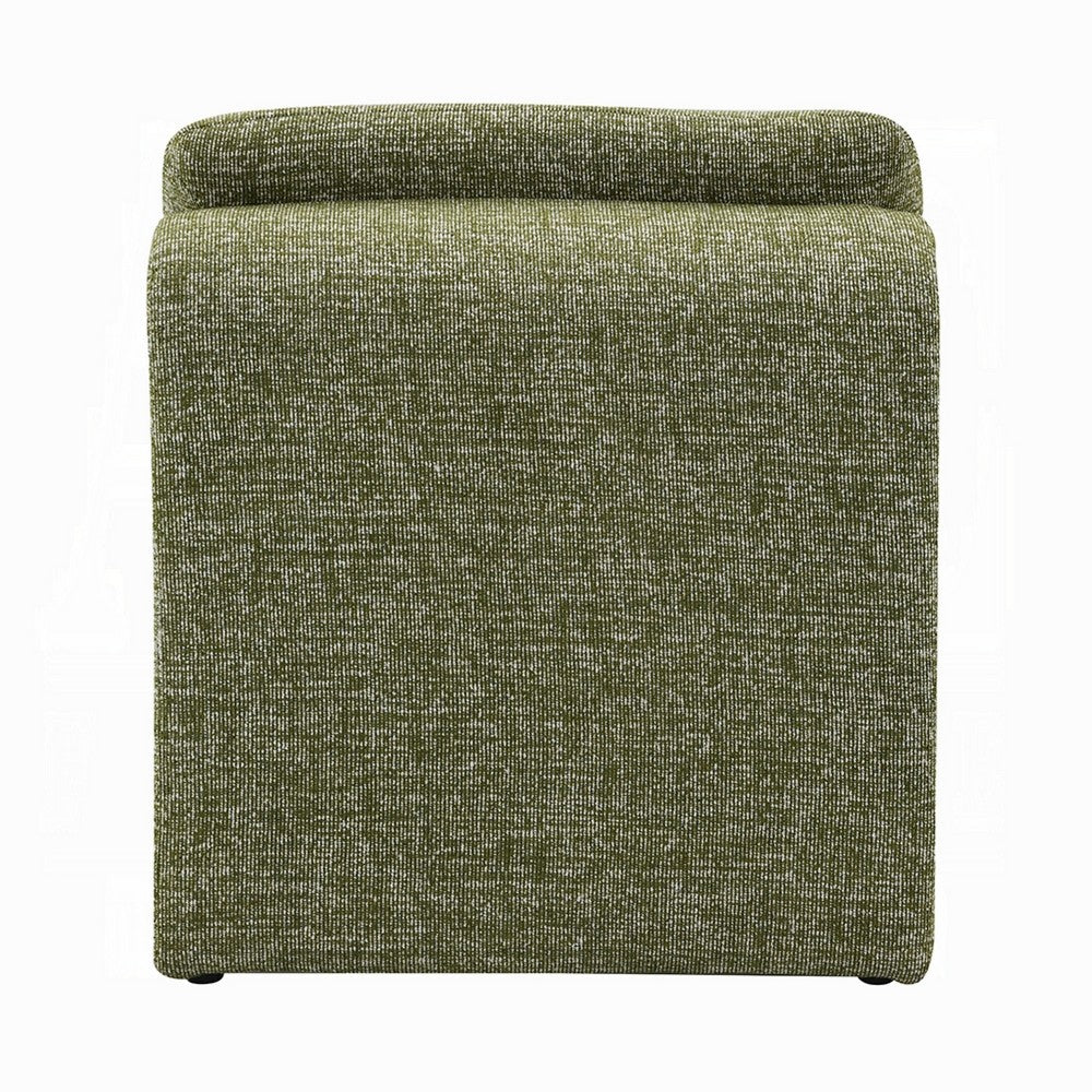 Kami Accent Chair, Curved Open Base, Armless Modern Green Boucle -BM333953