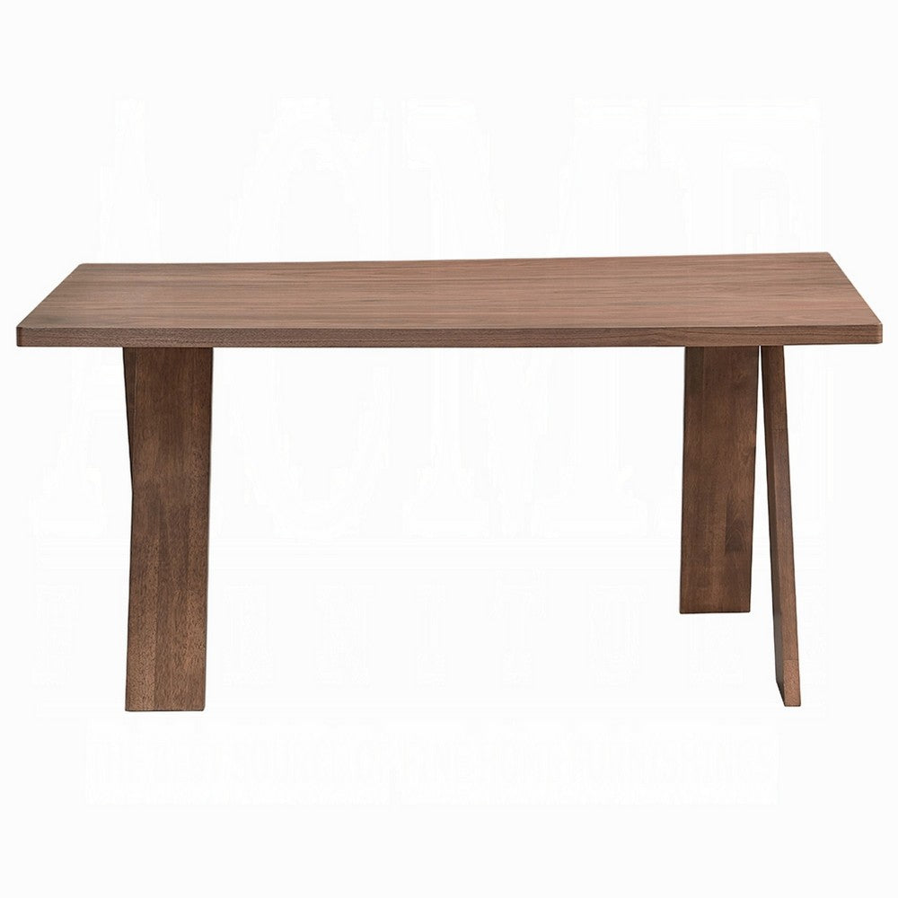 Nory Rectangular Dining Table, Scandinavian Walnut Brown, 63 Inch - BM334012