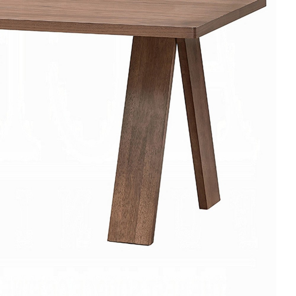 Nory Rectangular Dining Table, Scandinavian Walnut Brown, 63 Inch - BM334012