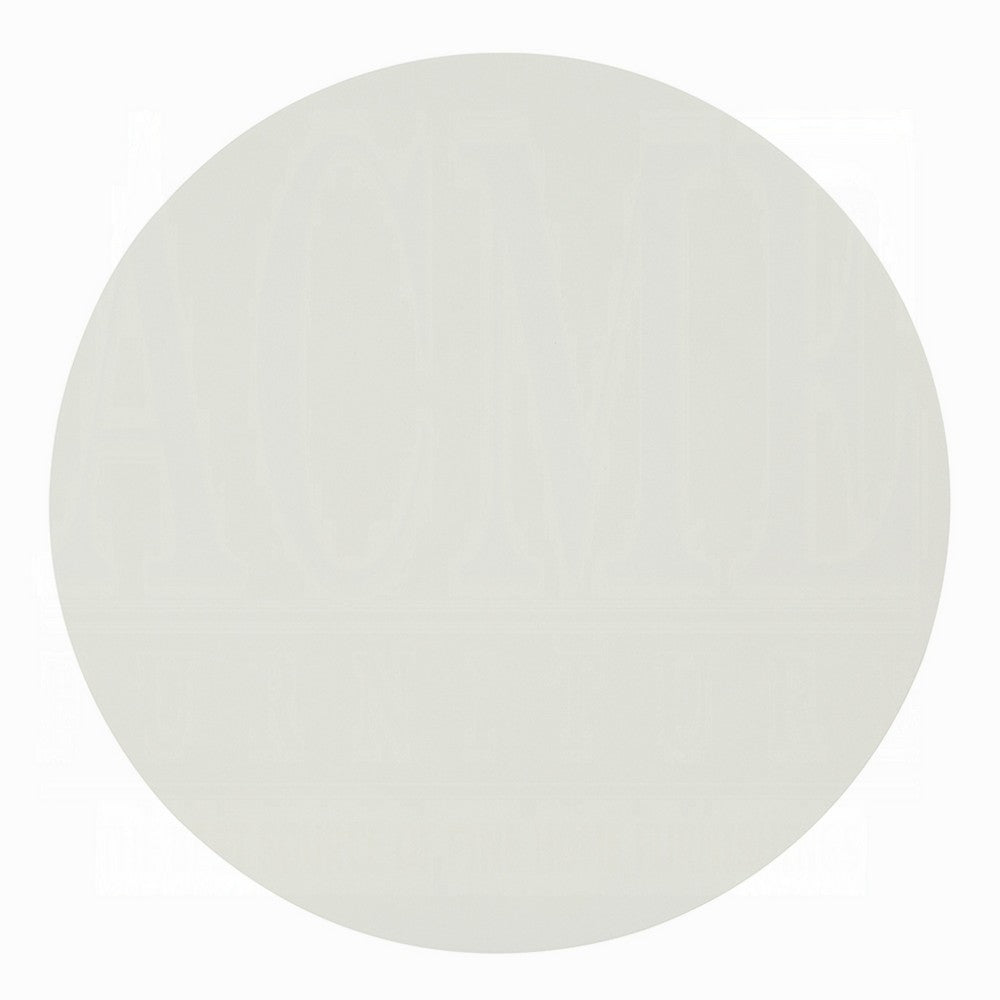 Sana Round Coffee Table with 4 Round Legs, Modern White Finish 35 Inch - BM334015