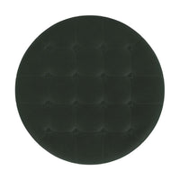 Jo Storage Ottoman, 28 Inch Round Tufted Lift Top, Olive Green Velvet -BM334038