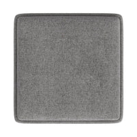 Soa Storage Accent Ottoman, 18 Inch Square Tray Top, Gray Woven Fabric -BM334048