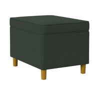 Fero Storage Ottoman, 24in Rectangular Hinged Lid, Forest Green Velvet -BM334086