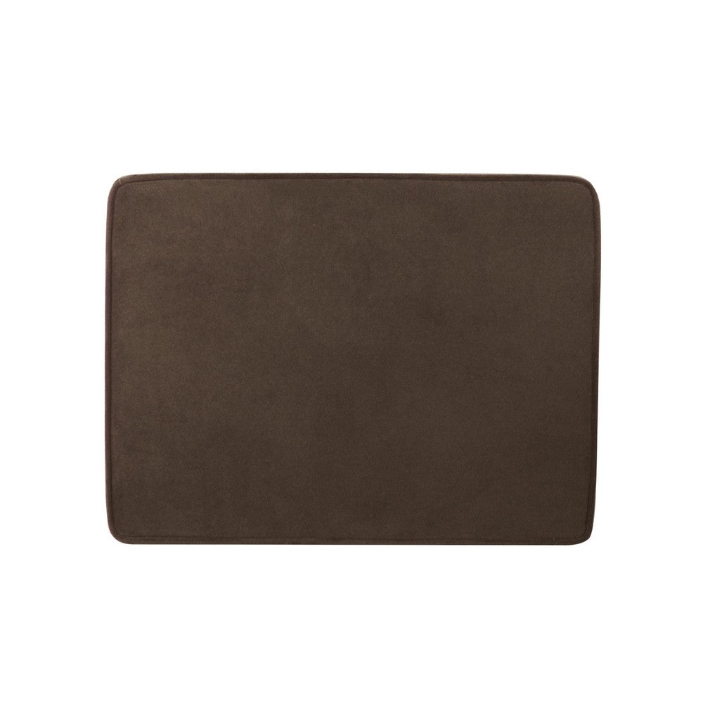 Fero Storage Ottoman, 24in Rectangular Hinged Lid, Dark Brown Velvet -BM334088