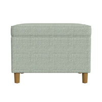 Fero Storage Ottoman, 24 Inch Rectangular Hinged Lid, Sage Green Woven -BM334093