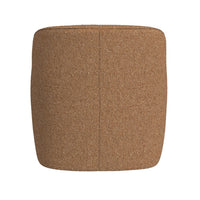 Kopi Swivel Accent Club Chair, Light Tan Brown Boucle, Curved Backrest -BM334111