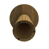 Waka Side Table, 18 Inch, Brown Mango Wood Top, Minimalistic Design -BM334122