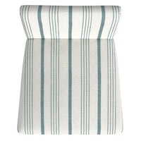 Pior Counter Stool Chair, Blue and White Stripe, Brown Wood Legs -BM334129