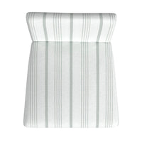 Pior Counter Stool Chair, Dove Gray and White Stripe, Brown Wood Legs -BM334130