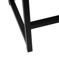 Toko Backless Counter Height Stool, Brown Polyester Industrial Black -BM334134
