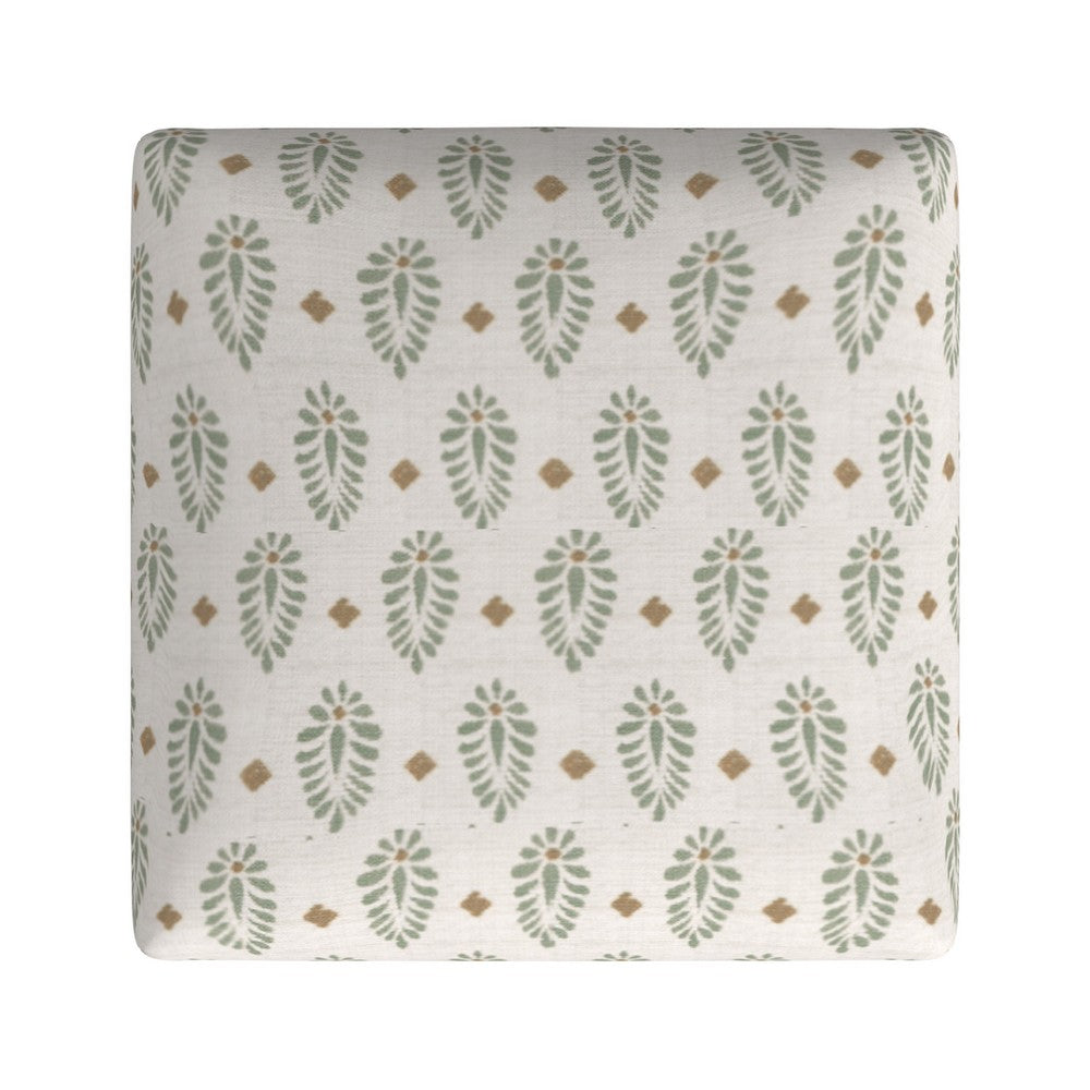 Mola Backless Counter Height Stool, Honey Brown and White Medallion -BM334135