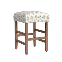 Mola Backless Counter Height Stool, Honey Brown and White Medallion -BM334135