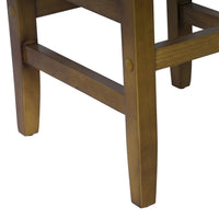 Mola Backless Counter Height Stool, Window Pane Pattern Seat, Brown -BM334139