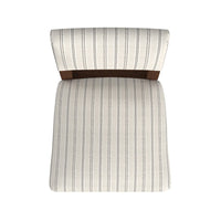 Bowo Counter Stool Chair, Cream and Black Stripes, Brown Hardwood Legs -BM334142