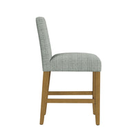 Relo Counter Height Stool Chair, Sage Green Polyester, Grid Pattern -BM334150