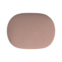Max Ottoman Footstool with Saddle Seat, Blush Pink Boucle, 24 Inch -BM334161