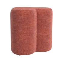 Ace Accent Ottoman with Fun Clover Shape, Pink Chenille, 18 Inch -BM334175