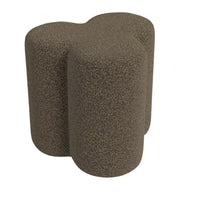 Ace Accent Ottoman with Clover Shape in Dark Brown Boucle, 18 Inch -BM334177