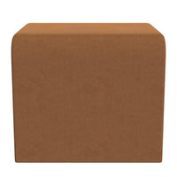Ari Ottoman Footstool, Arc Shape with Rust Orange Velvet, 22 Inch -BM334178
