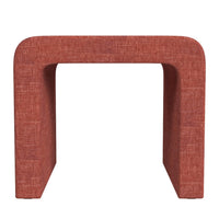 Ari Ottoman Footstool, Arc Shape with Rich Pink Chenille, 22 Inch -BM334180