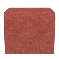 Ari Ottoman Footstool, Arc Shape with Rich Pink Chenille, 22 Inch -BM334180