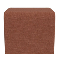 Ari Ottoman Footstool, Arc Shape with Rust Orange Chenille, 22 Inch -BM334181
