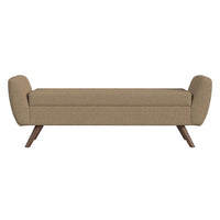 Rae Storage Bench Ottoman with Arms, Light Brown Boucle, 60 Inch -BM334200