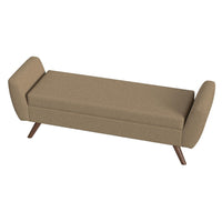 Rae Storage Bench Ottoman with Arms, Light Brown Boucle, 60 Inch -BM334200