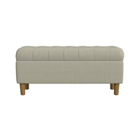 Sol Storage Bench Ottoman, Tan Beige Velvet, Brown, 40 Inch -BM334207