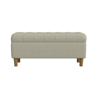 Sol Storage Bench Ottoman, Tan Beige Velvet, Brown, 40 Inch -BM334207