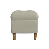 Sol Storage Bench Ottoman, Tan Beige Velvet, Brown, 40 Inch -BM334207