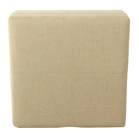Leo Square Storage Ottoman with Plush Tan Brown Woven Fabric, 28 Inch -BM334224
