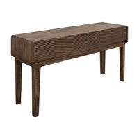 Oly Sofa Console Table, 2 Drawer, Natural Brown Melina Wood, 55 Inch -BM334262
