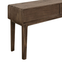 Oly Sofa Console Table, 2 Drawer, Natural Brown Melina Wood, 55 Inch -BM334262