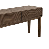 Oly Sofa Console Table, 2 Drawer, Natural Brown Melina Wood, 55 Inch -BM334262