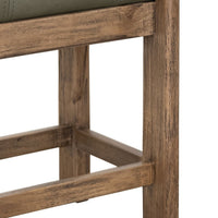 Eray Counter Stool, Almond, Barrel Brown, Olive Green Faux Leather -BM334291