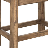 Eray Counter Stool, Almond, Barrel Brown, Olive Green Faux Leather -BM334291