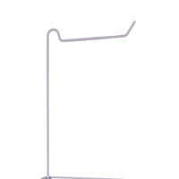 Zyp Toilet Paper Holder, 24 Inch, White Scrolled Metal Design -BM334345