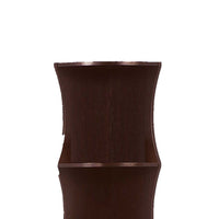 Corner Bookcase, 5 Storage Shelves, 77 Inch Tall, Red Cocoa Brown -BM334352