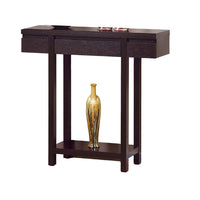 Console Table, Red Cocoa Brown, 36 Inch Hidden Storage Drawer -BM334358