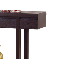 Console Table, Red Cocoa Brown, 36 Inch Hidden Storage Drawer -BM334358