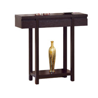 Console Table, Red Cocoa Brown, 36 Inch Hidden Storage Drawer -BM334358